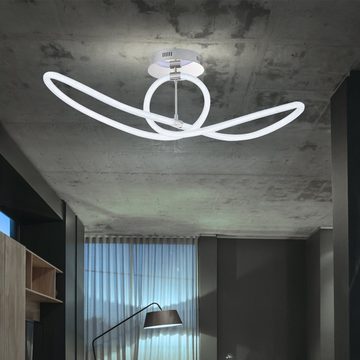 WOFI LED Deckenleuchte, LED-Leuchtmittel fest verbaut, Kaltweiß, Warmweiß, Neutralweiß, Tageslichtweiß, Deckenlampe dimmbar mit Fernbedienung LED Deckenleuchte