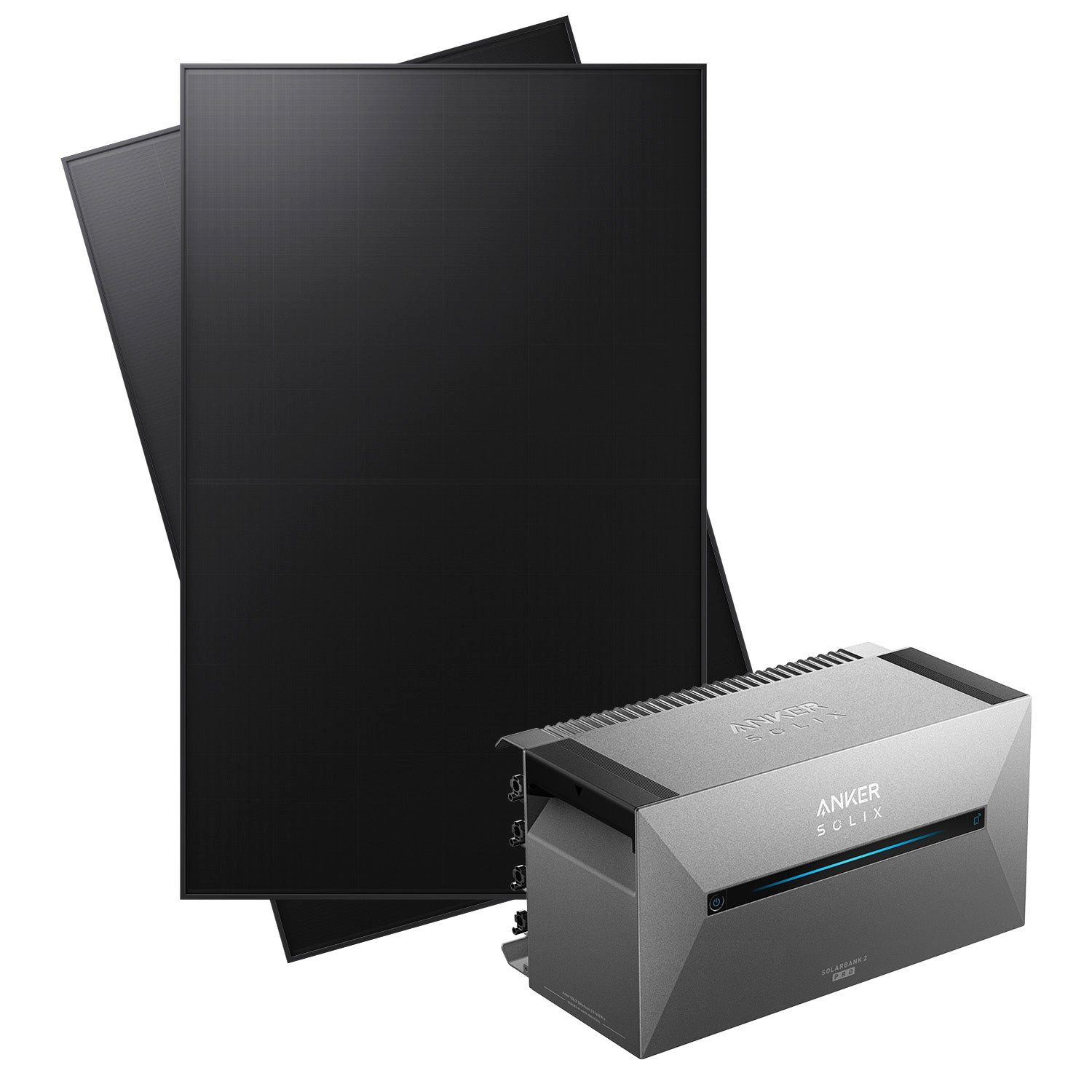 Kleines Kraftwerk Balkonkraftwerk, 960 W, Monokristallin, (ohne Halterung), 2 x 480W, Anker Solarbank 2 Pro