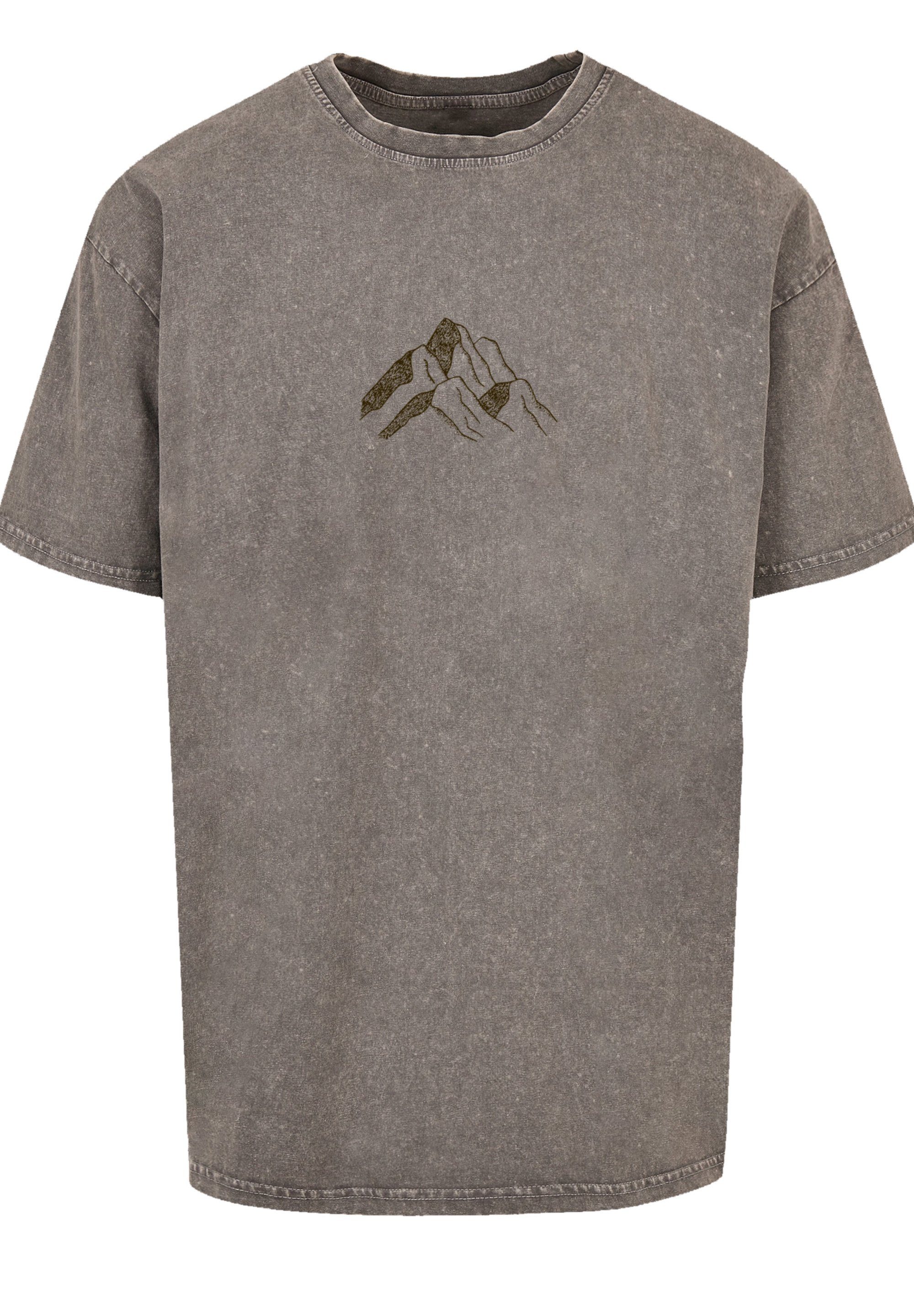 T-Shirt Berg Asphalt Mountain Print F4NT4STIC