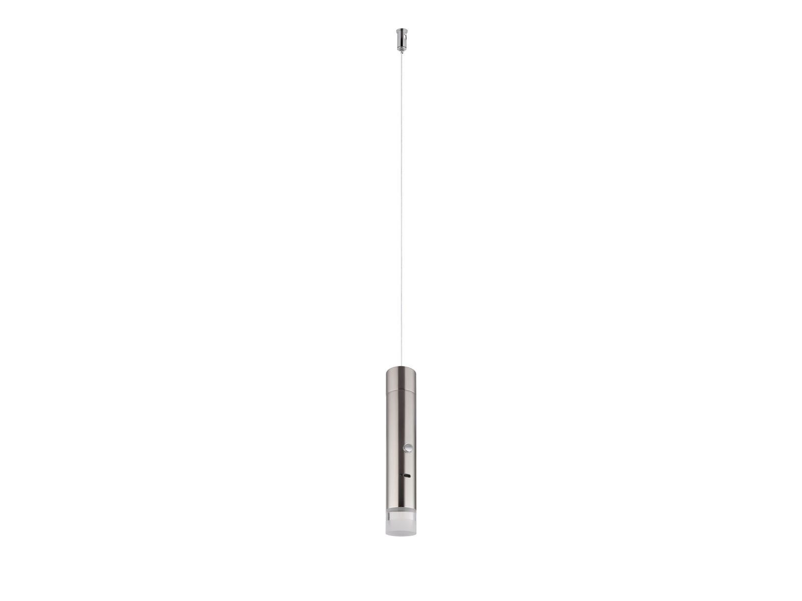 GLOBO LIGHTING LED Pendelleuchte, Dimmfunktion, LED fest integriert, Warmweiß, 2in1 Akku-Lampe Silber: Hängelampe einflammig & Taschenlampe, Ø 3,8cm