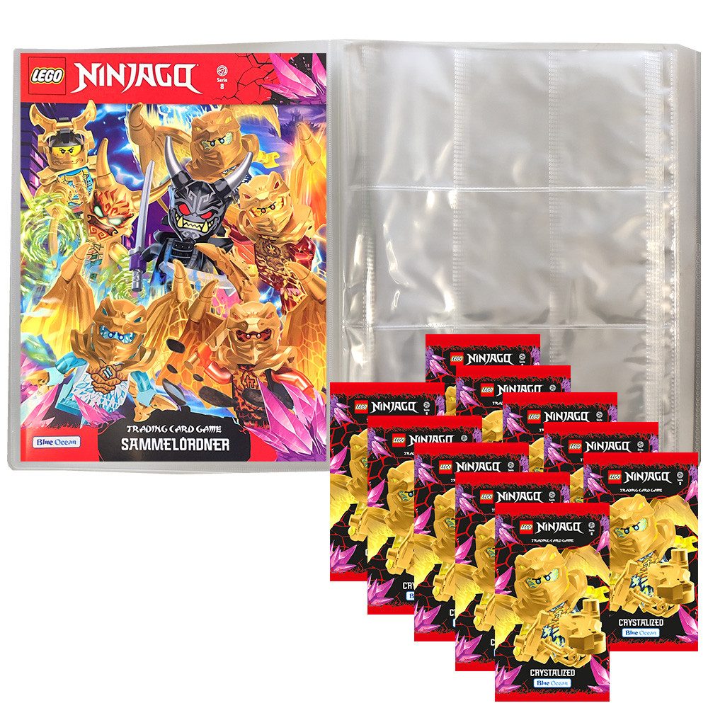 LEGO® Sammelkarte LEGO Ninjago Serie 8 Trading Cards - 1 Leere Sammelmappe + 10 Booster