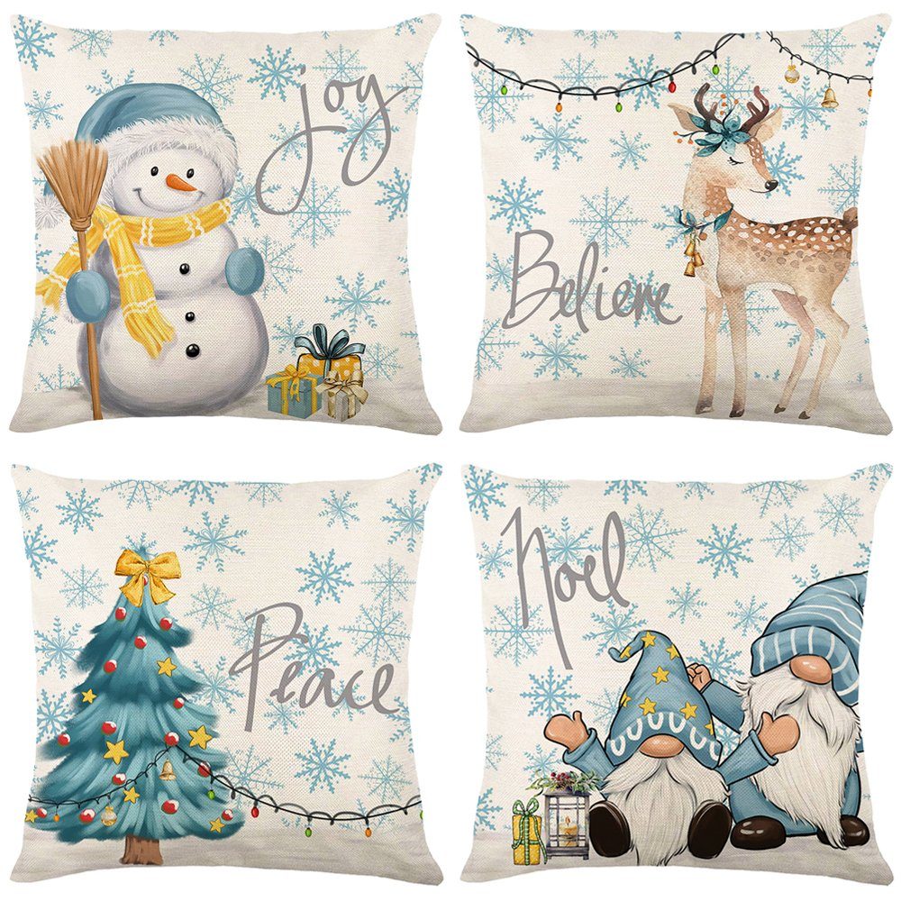 Kissenbezüge Kissenbezüge Weihnachten Kissenbezug 45 x 45 cm (4 Stück)