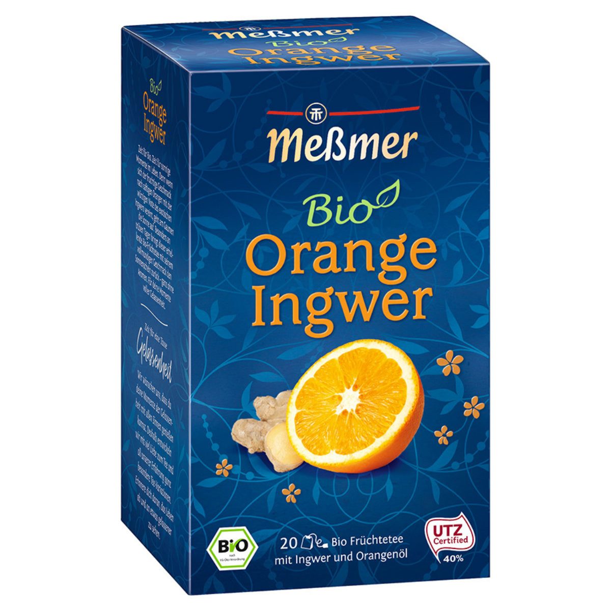 Meßmer Tee, Meßmer Bio Orange Ingwer Früchtetee mit Ingwer und Orangenöl 55g