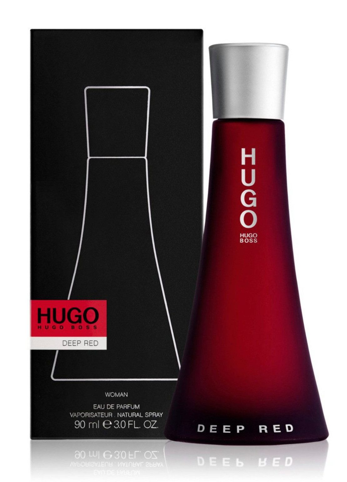 BOSS Eau de Parfum HUGO Deep Red Nat. Spray von Hugo Versiegelt 90ML, Komposition für Frauen, die Leidenschaft und Sinnlichkeit verkörpern