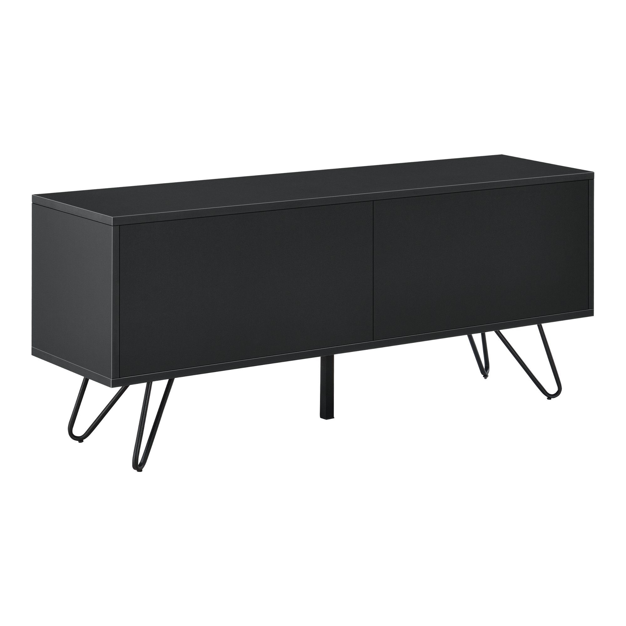 en.casa Sideboard, Bollebygd Wohnzimmerschrank 46,5 x 110 x 30 cm Schwarz günstig online kaufen