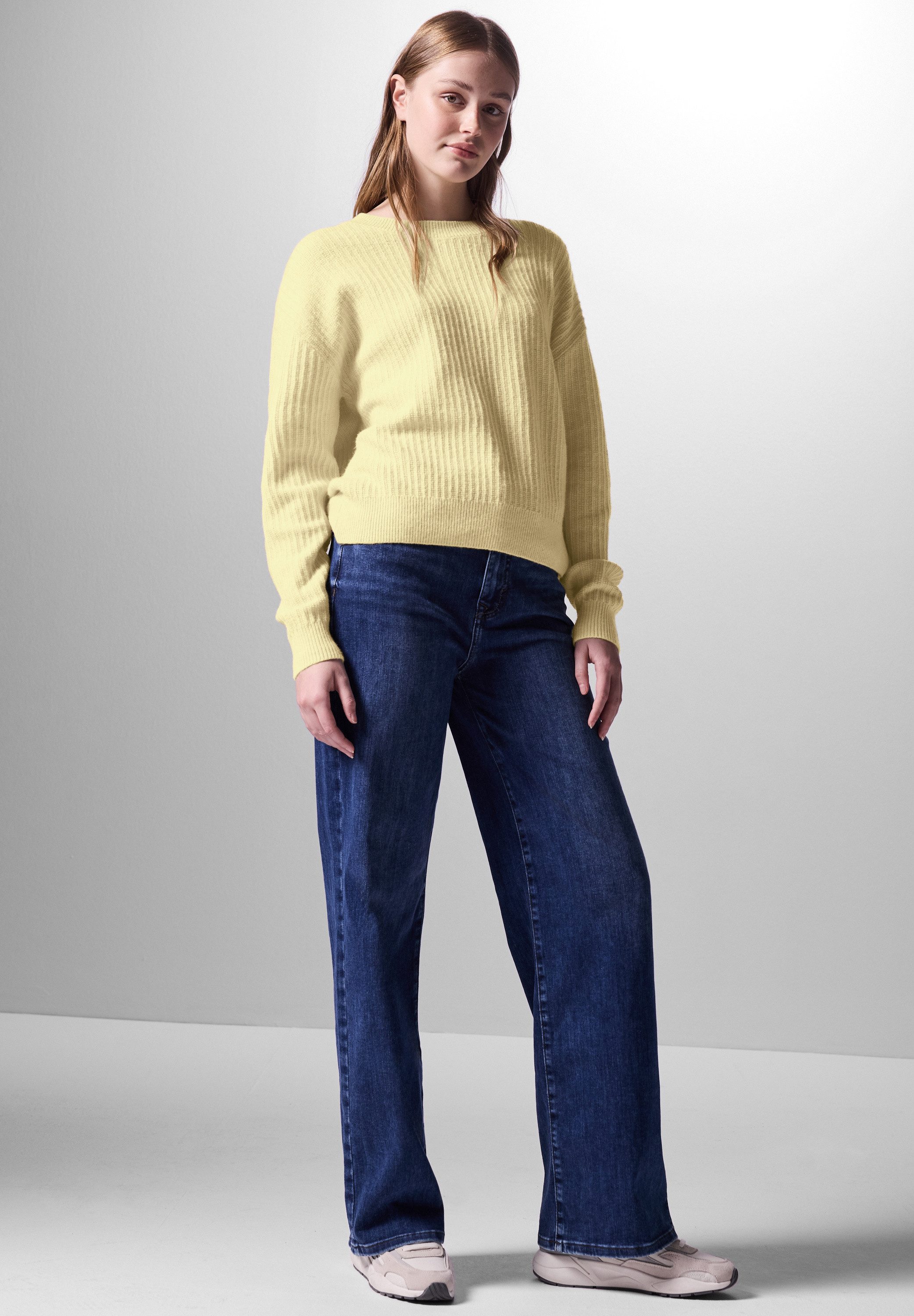 STREET ONE STUDIO Strickpullover aus Baumwolle mit Stretchanteil günstig online kaufen