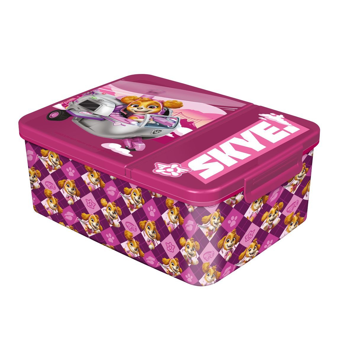 p:os Frischhaltedose Brotdose PAW PATROL Girl zweigeteilt rosa 580ml