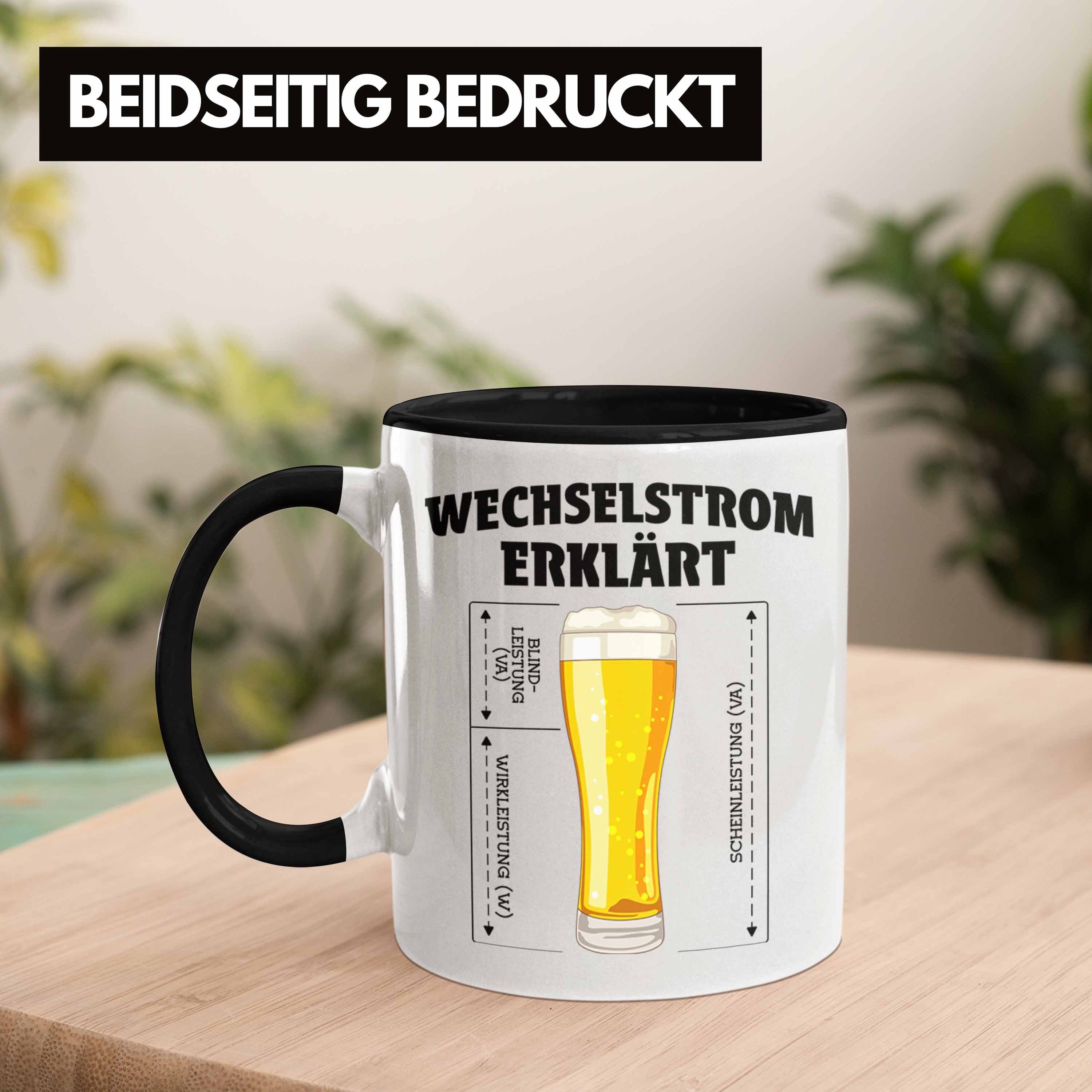 Trendation Schwarz Tassen Tasse Männer Lustig Kaffeebecher Geschenk Tasse Trendation Geschenke Elektriker Spruch - Gadget