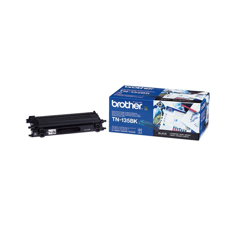 Brother Toner TN-135BK Jumbo Schwarz (ca. 5000 Seiten) Tintenpatrone