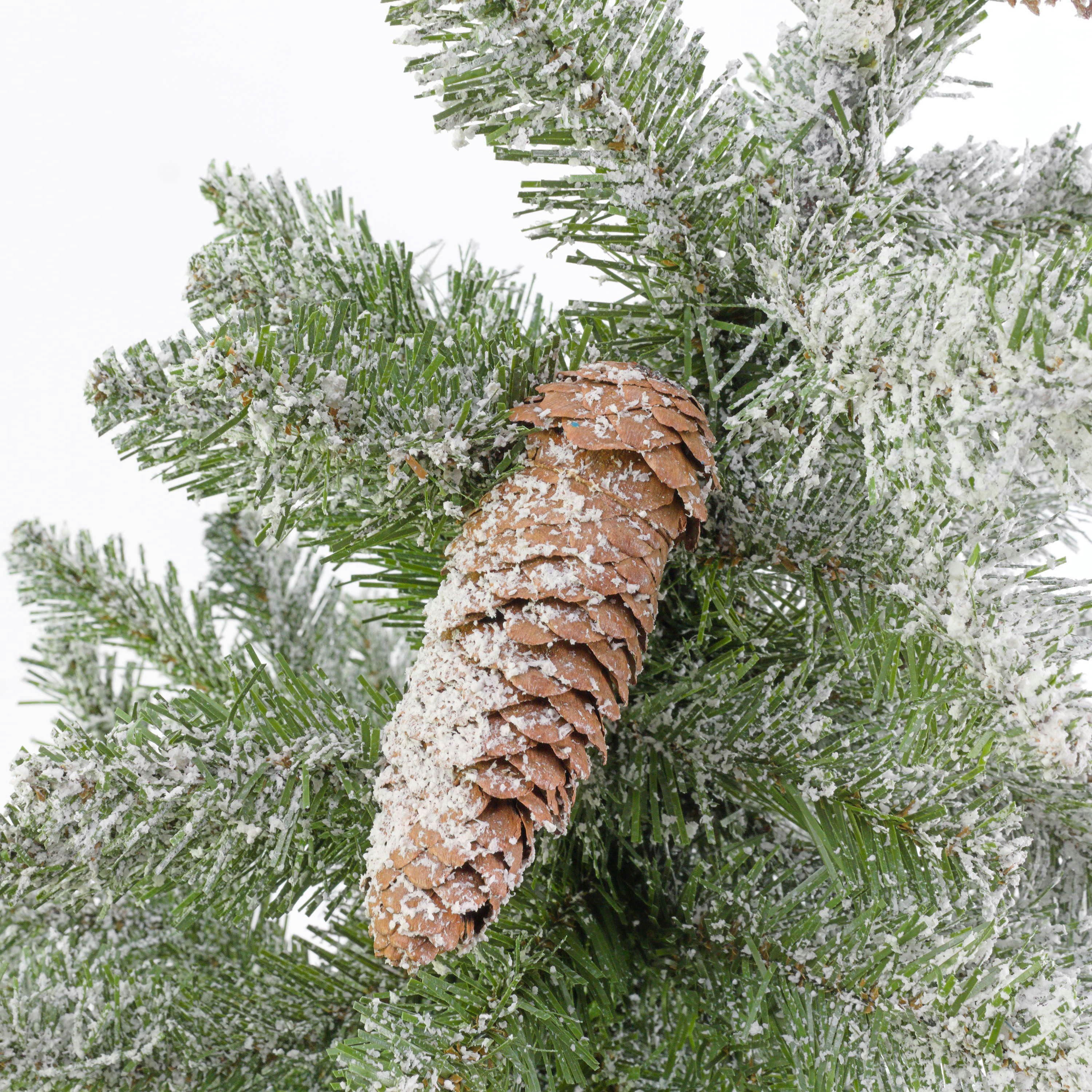 artplants Künstlicher Weihnachtsbaum Mini Christbaum Wien im Jutesack, beschneit, 60cm, Ø 40cm