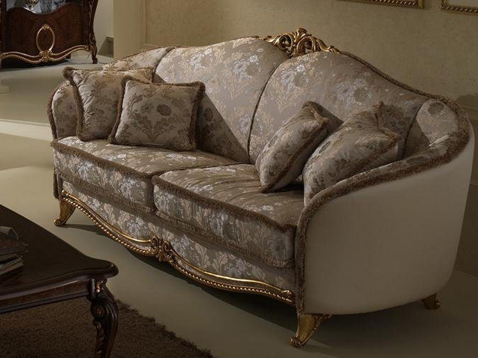 JVmoebel 2-Sitzer Sofa Couch 2 Sitzer (ohne 3+1) Klassisches Barock Neues Sofa, Made in Europe