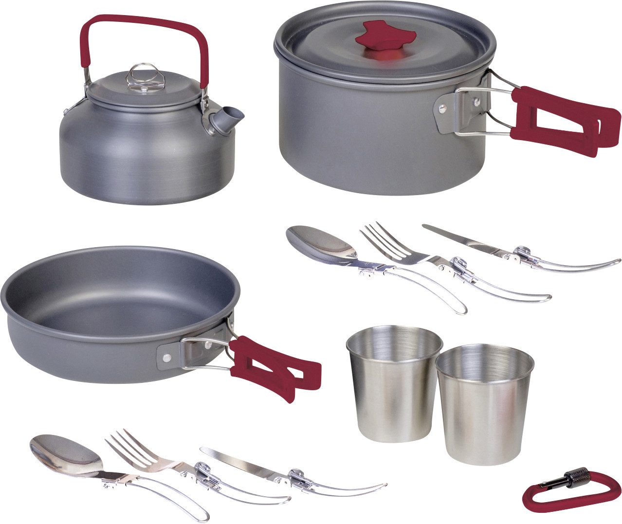 Happy People Geschirr-Set Happy People Camping Kochgeschirr für 2-3 Personen, PP