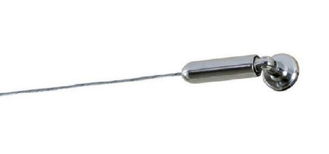 hochwertiges Clever-Kauf-24 Seilspanngarnitur verchromte Stahlseil 5m Seilspanngarnitur Endstücke, glänzendes aus