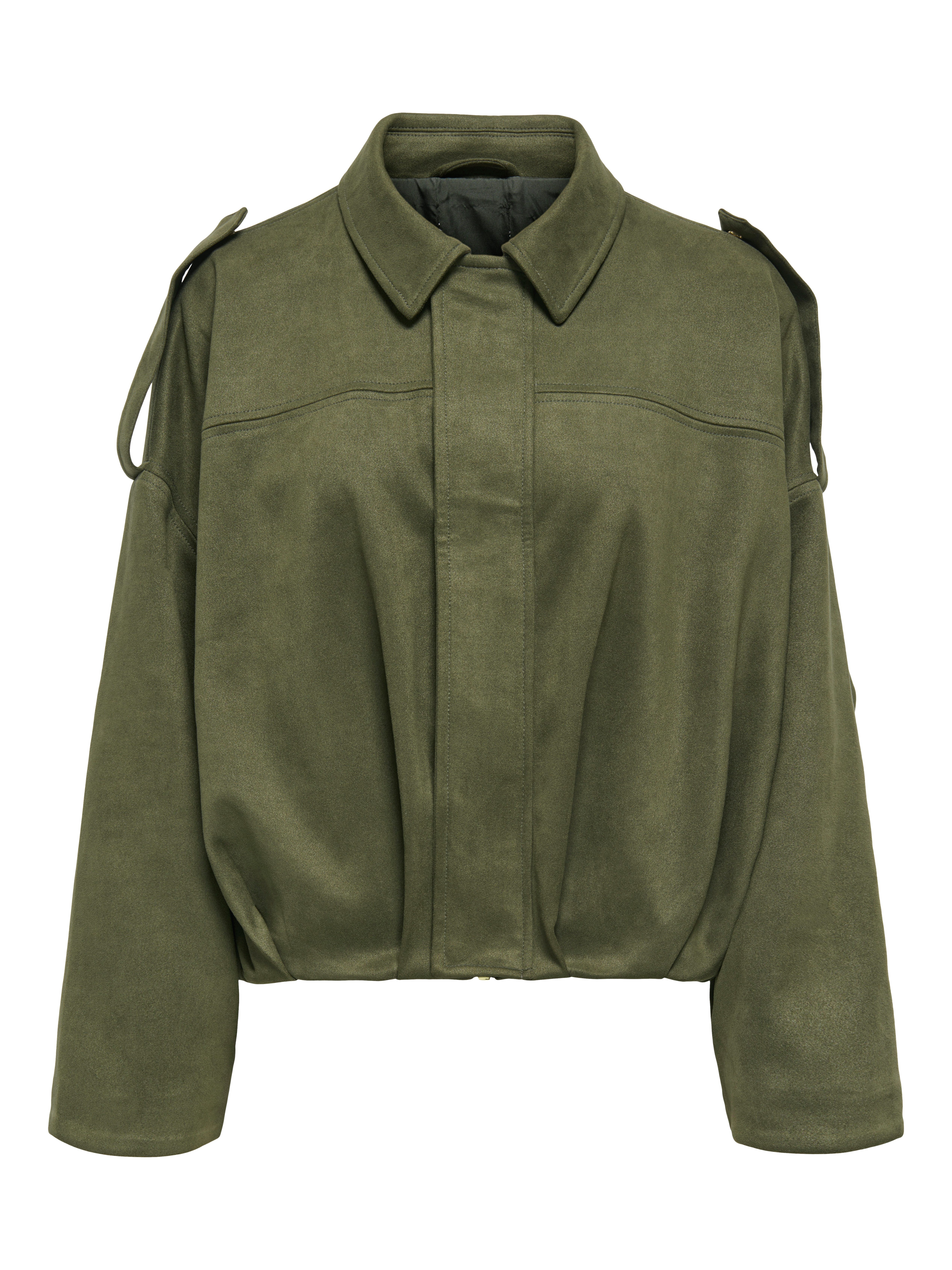 ONLY Blouson ONLMOON-STINA FAUX SUEDE BOMBER PNT NOOS Materialmix, Wildlederimitat