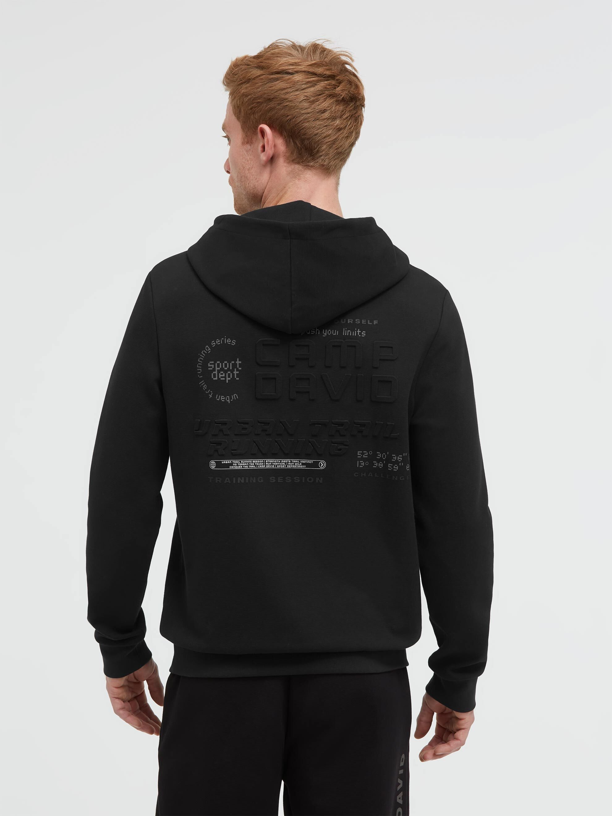 CAMP DAVID Kapuzensweatshirt mit reflektierenden Details