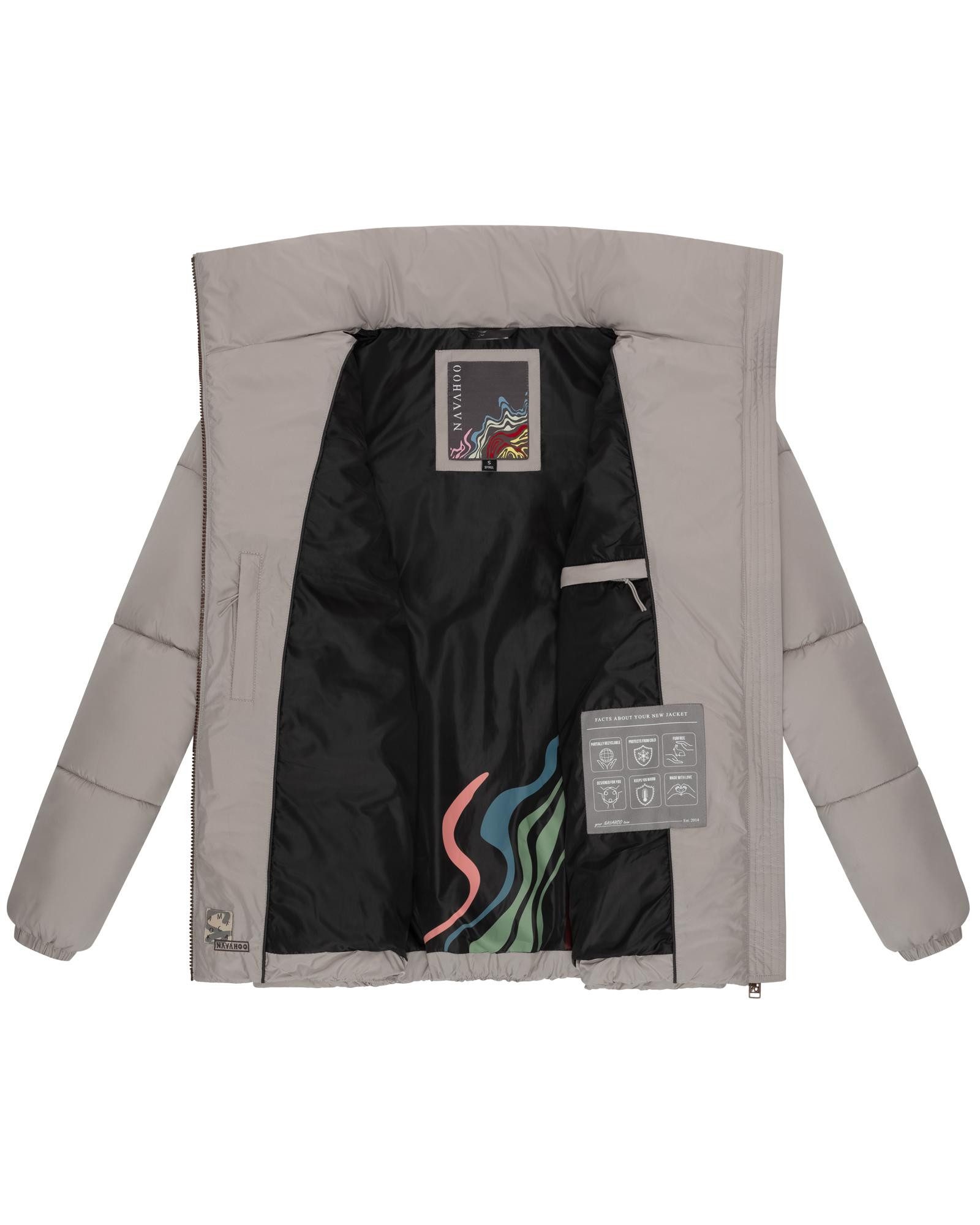 Navahoo Steppjacke Schokolinaa 14 Winterjacke mit modischer Steppung & hohem Kragen