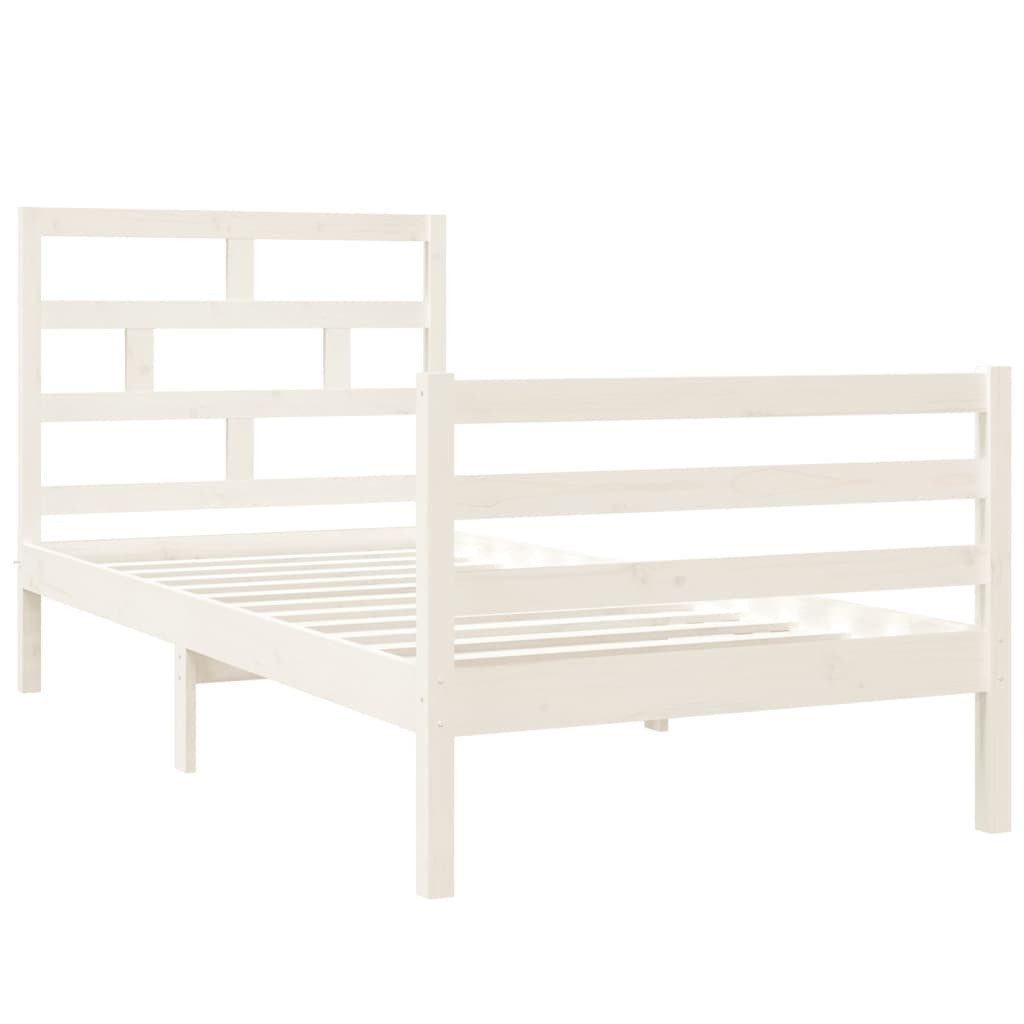 Vidaxl Massivholzbett Weiß 90x190 Cm 3ft Single günstig online kaufen