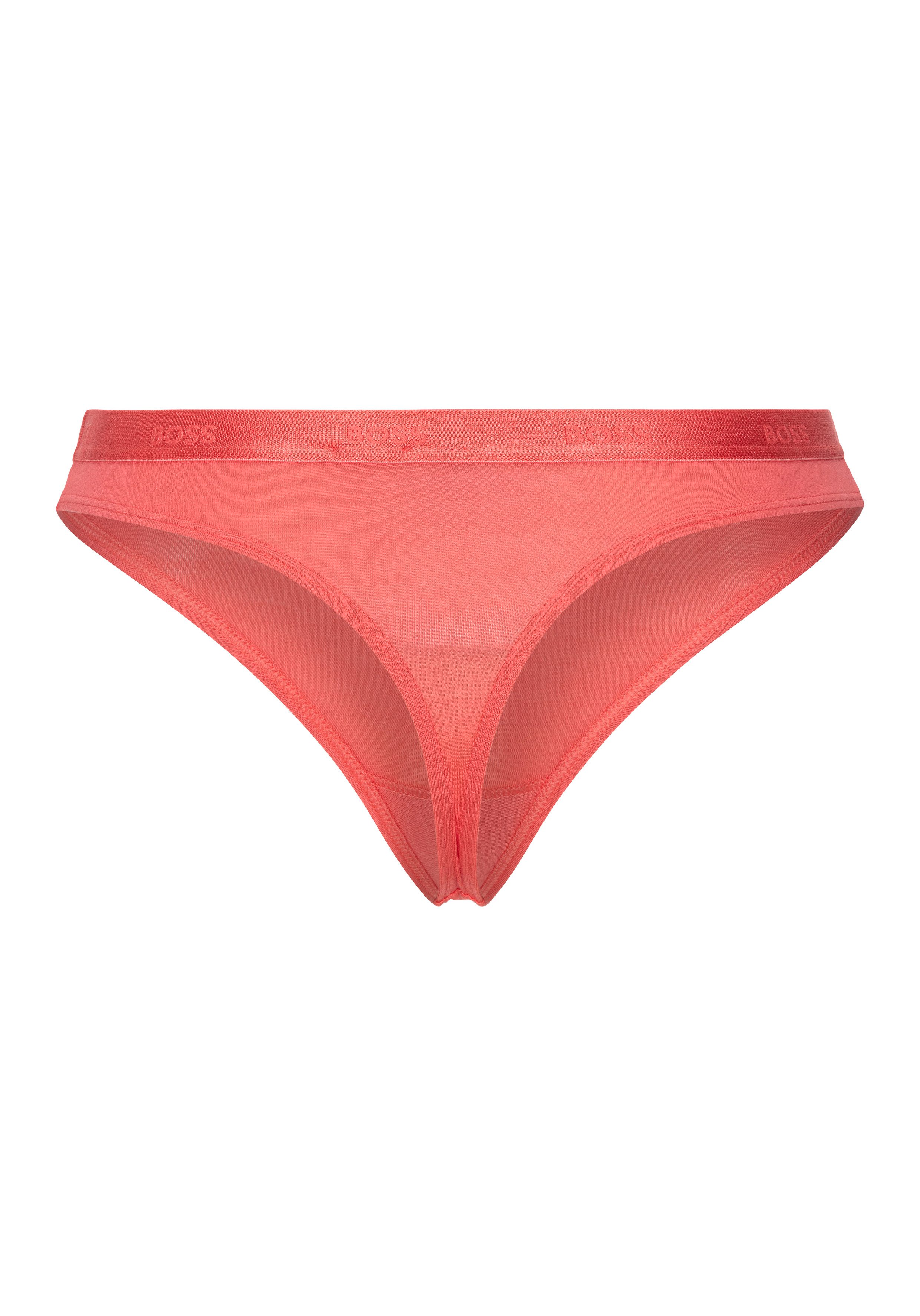 BOSS String THONG CI mit BOSS Logoschriftzug auf dem Bund