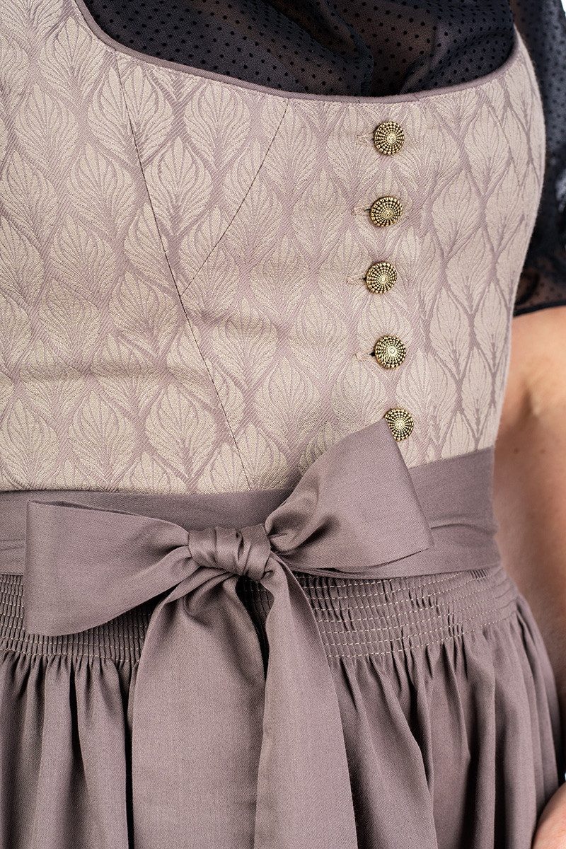 Alpenfee Tracht Dirndl Midi Dirndl 2tlg. - BABSI - taupe