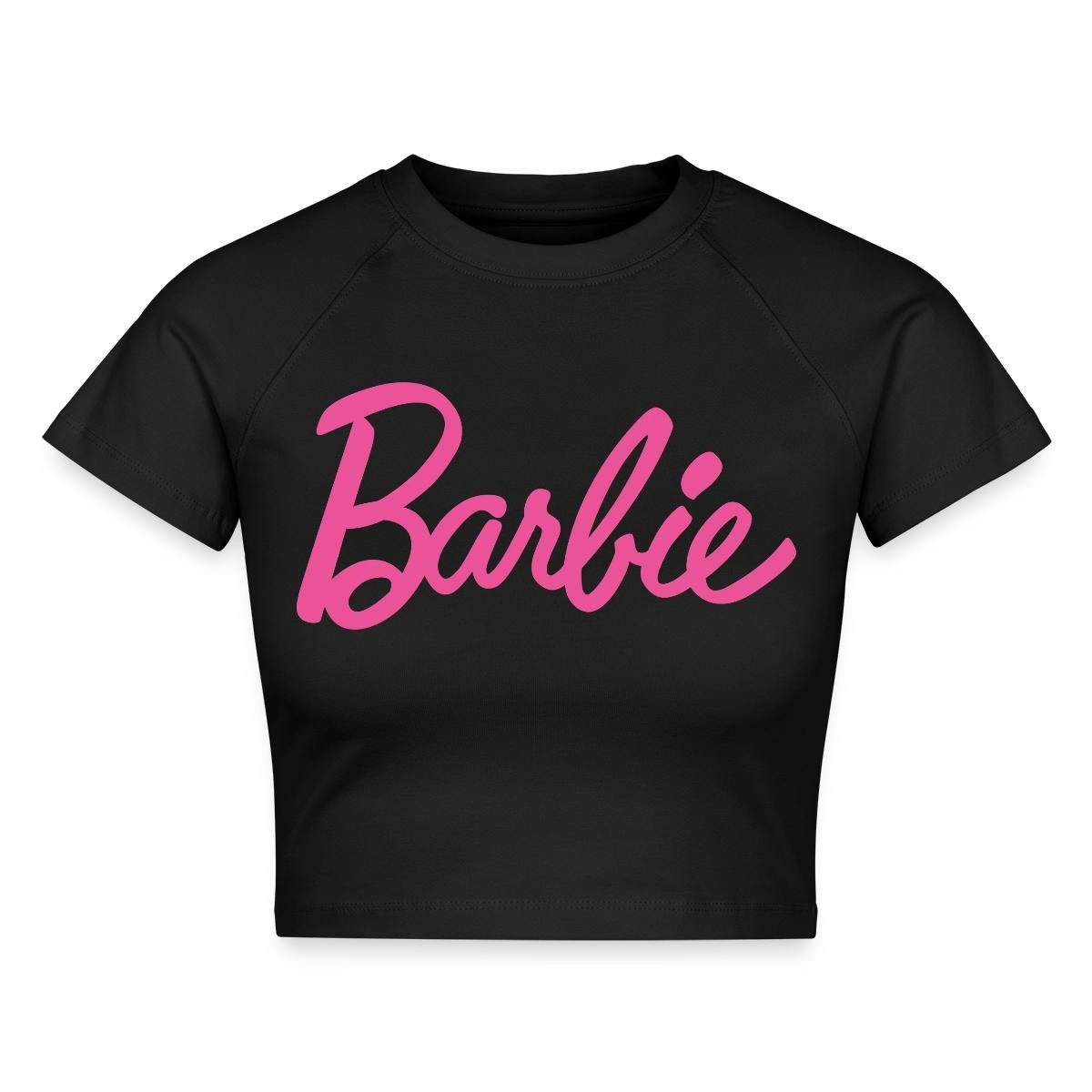 Spreadshirt T-Shirt Barbie Klassisches Logo Crop Top (1-tlg)