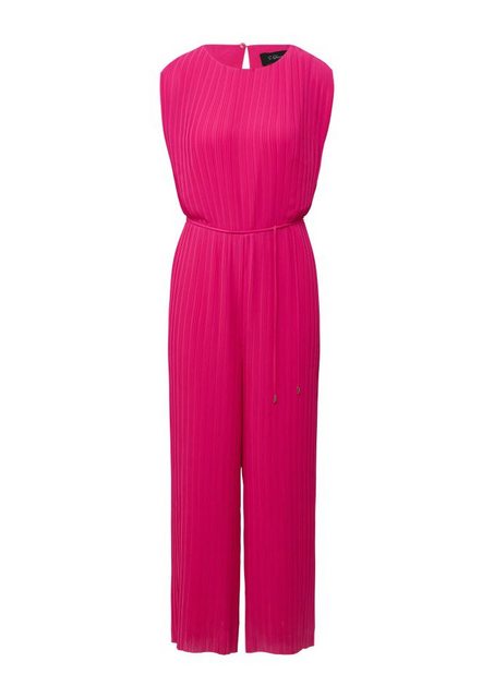 s.Oliver BLACK LABEL Overall - Eleganter Jumpsuit aus Chiffon mit Plisseefa günstig online kaufen