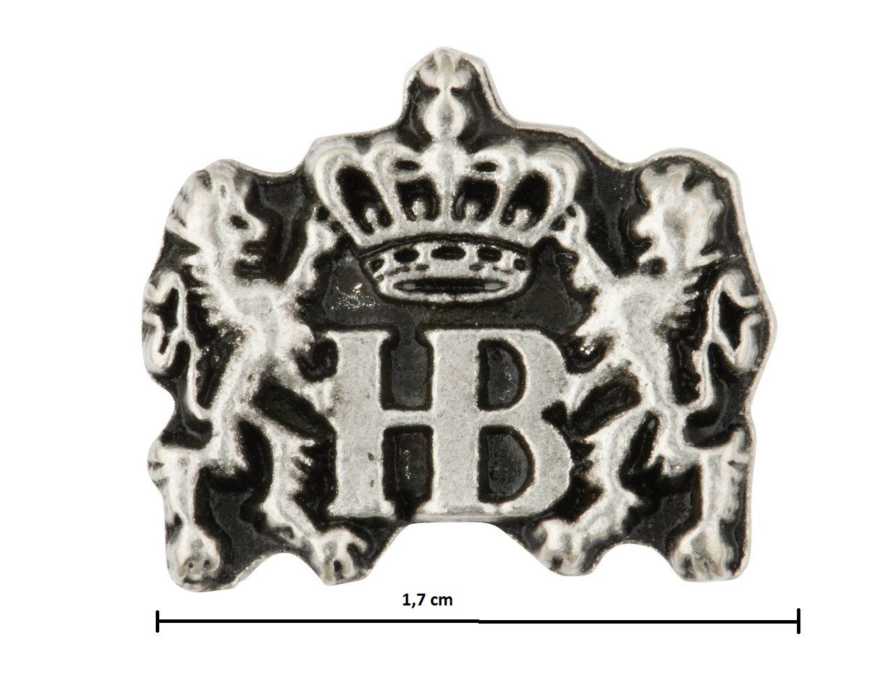 Hofbräuhaus München Anstecknadel Pin "Silber-Löwen", 1,7 cm, versilbert, nickelfrei, schutzlackiert