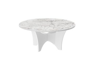 designimpex Couchtisch Design HRA-111 Hochglanz Wohnzimmertisch Rund Tisch 100 cm x 40 cm