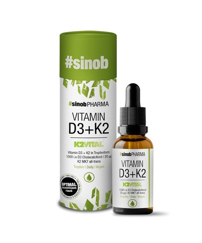 #sinob Vitamin D3 + K2 Tropfen 10ml Tropfen, 10 ml, Tropfen