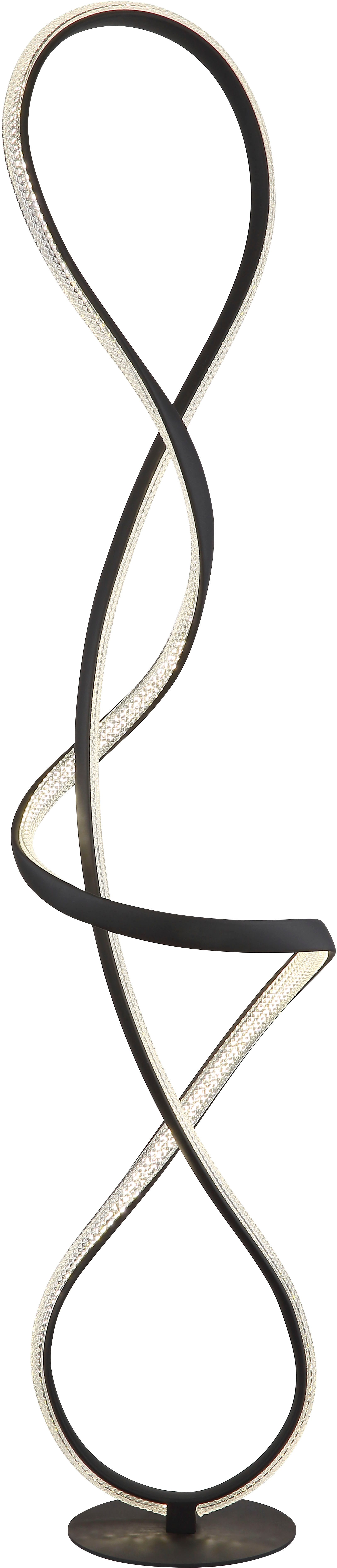 GLOBO LIGHTING Stehlampe SWIRL, LED fest integriert, Warmweiß, Stehlampe Wohnzimmer Schlafzimmer Flur Design-Leuchte