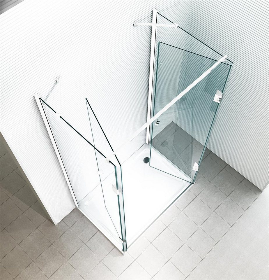 Thumbnail - Glaszentrum Hagen Eckdusche Glaszentrum Hagen - 90x120x90x195cm - Ares U-Duschkabine Dusche Duscha
