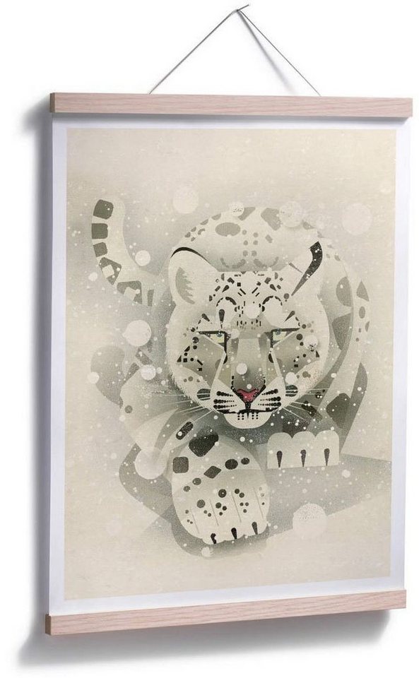 Wall-Art Poster Schneeleopard, Tiere (1 St), Poster, Wandbild, Bild,  Wandposter