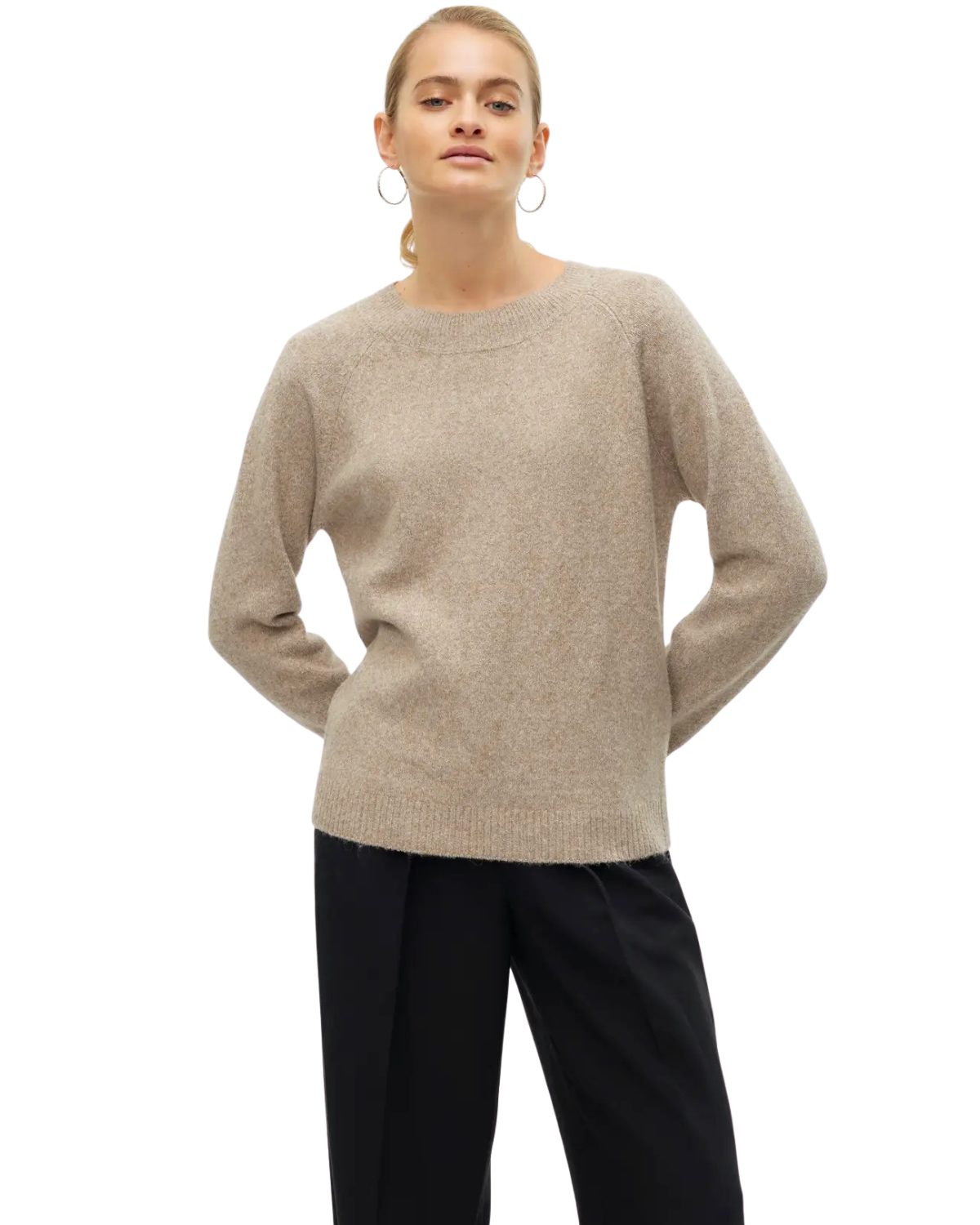 Vero Moda Strickpullover Rundhals Langarm Basic Pulli