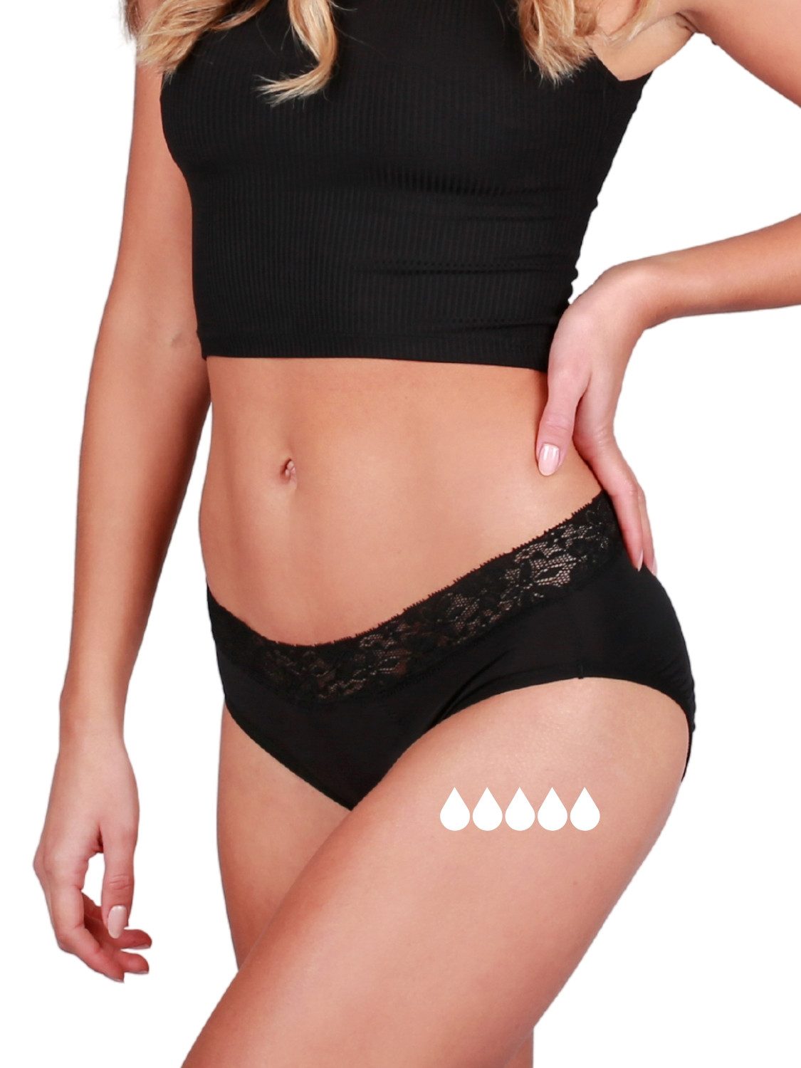 Taynie Periodenslip Queen extra stark - Periodenunterwäsche starke Blutung - Damen (1-St., 1er-Pack) Auslaufsichere Periodenunterwäsche / Periodenslip aus Bio Baumwolle