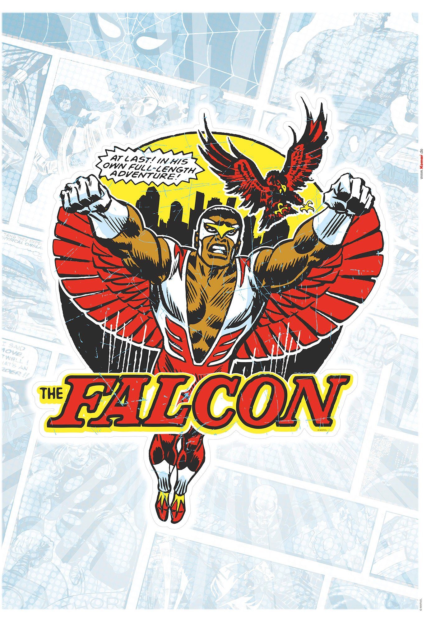 Falcon Wandtattoo Komar Comic (Breite 50x70 Classic (1 St), selbstklebendes cm x Höhe), Wandtattoo