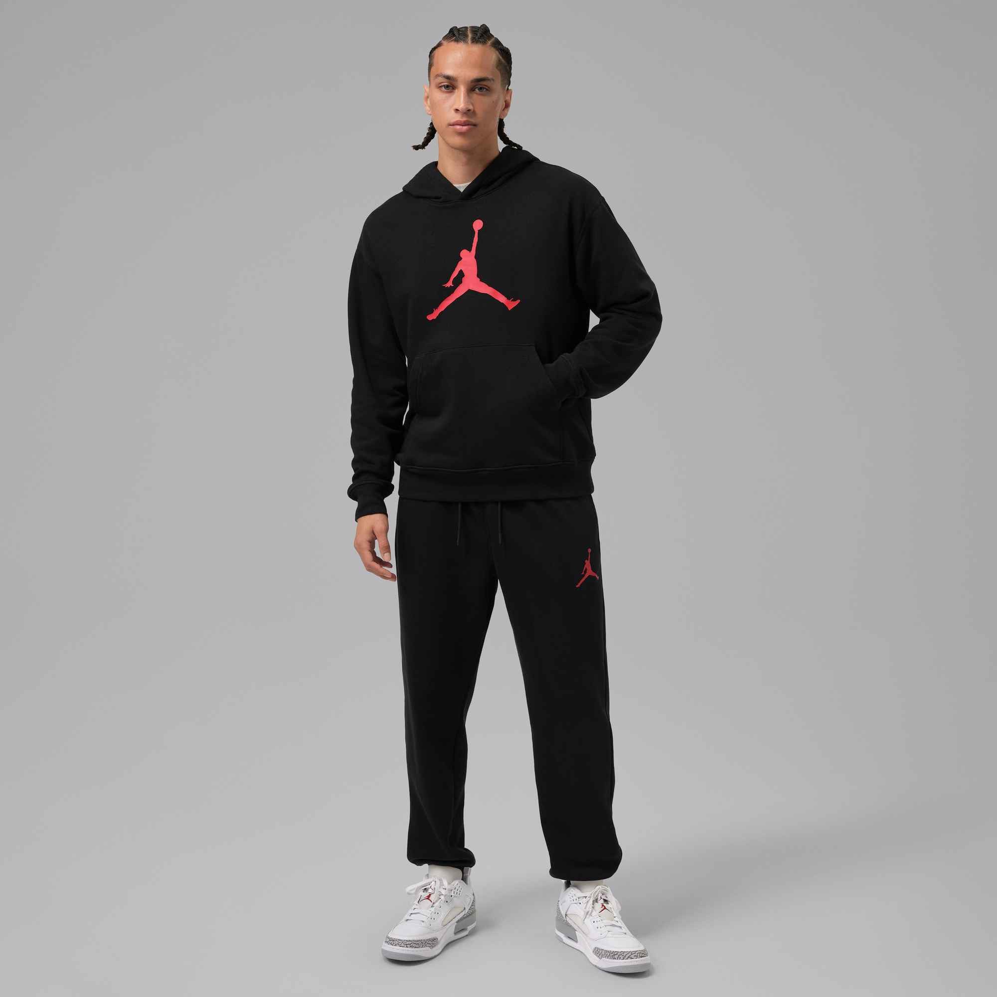 Jordan Trainingsshirt M J JUMPMAN FLC HBR PO 2 für sportliche Aktivitäten, leichte Qualität, weiche Innenseite