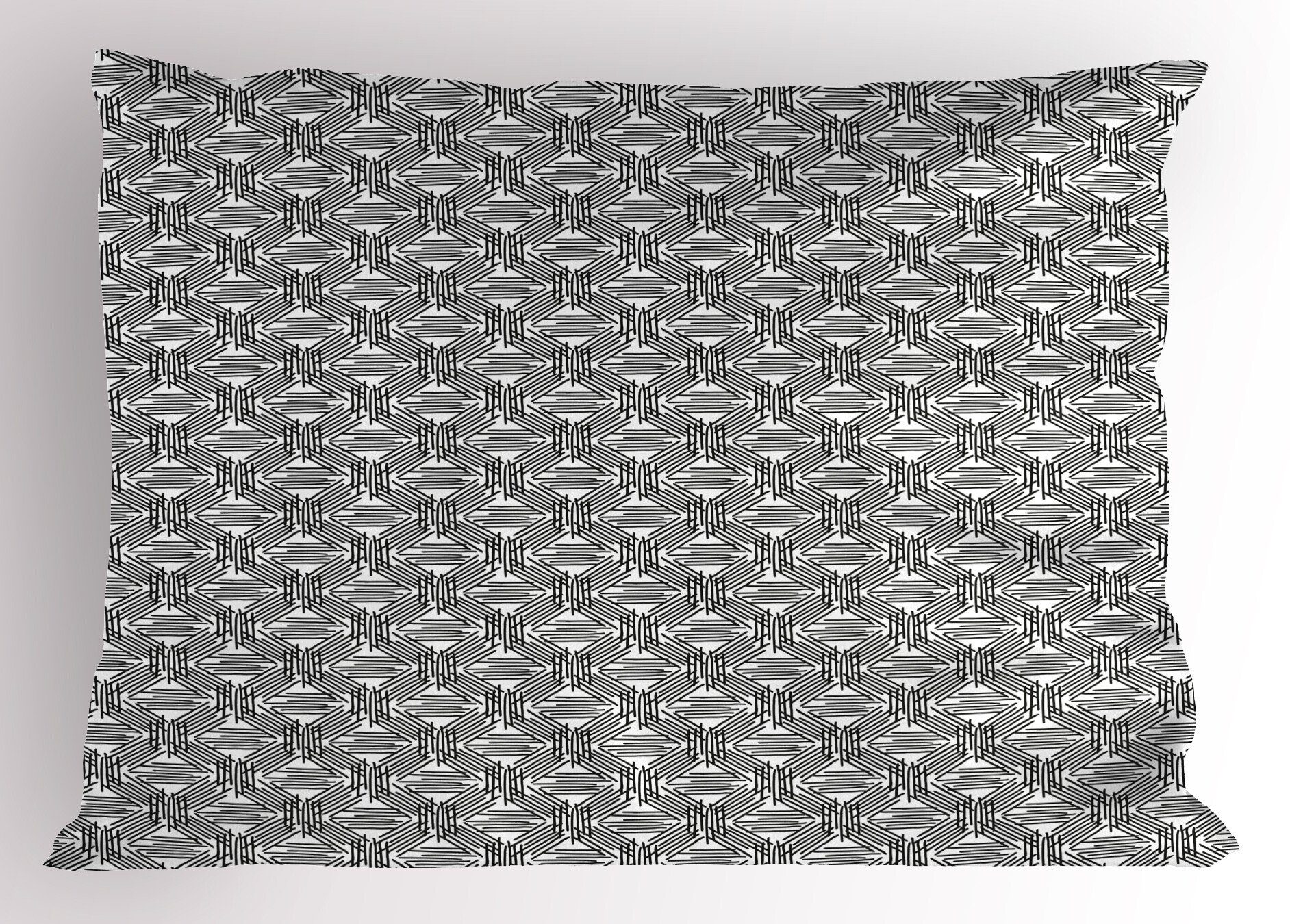 Kissenbezüge Dekorativer Standard King Size Gedruckter Kissenbezug, Abakuhaus (1 Stück), Abstrakt Minimal Formless Stripes