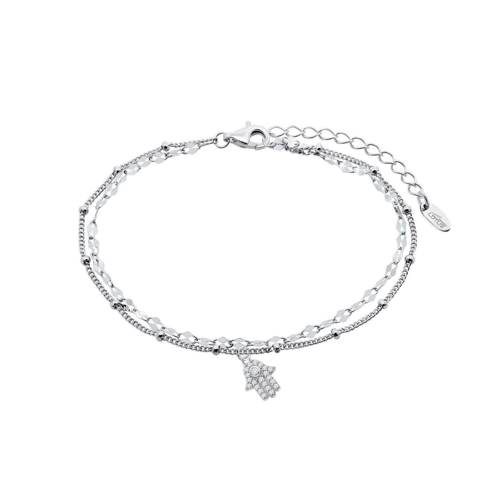 LOTUS SILVER Armband LP3938-2/1 Hand der Fatima 925 Silber Zirkonia 16+3 cm