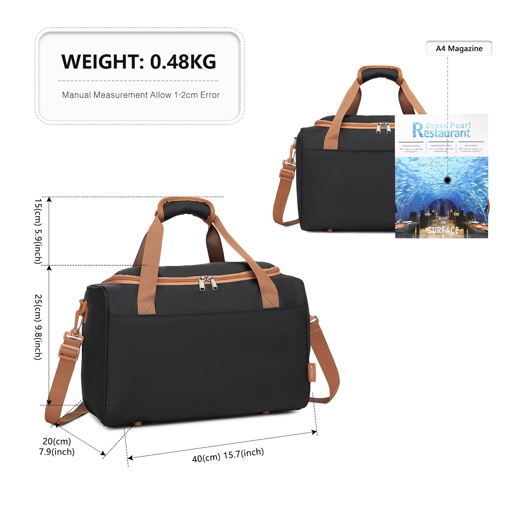 KONO Sporttasche Ryanair 40x20x25 Handgepäck Tasche günstig online kaufen