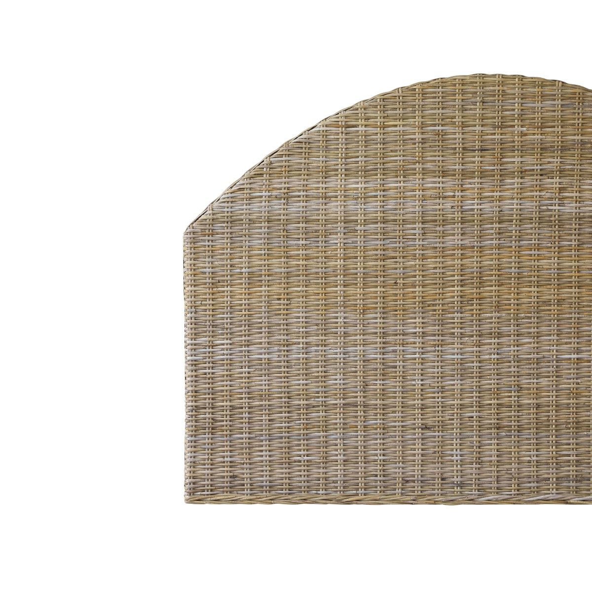 Tikamoon Massivholzbett Kopfteil für Bett Bettkopfteil Doppelbett rund 160 kubu Korb Schlafzim (1-tlg)