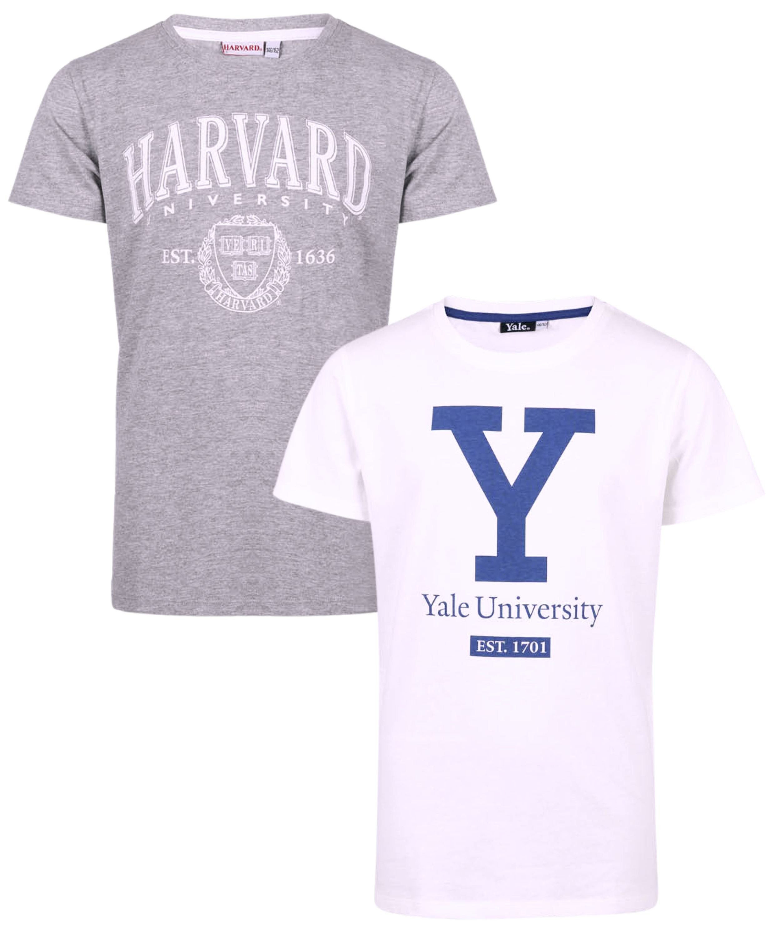 T-Shirt Harvard -& Yale (2-tlg) 2er Pack Jungen Kurzarmshirt 134 - 164 cm