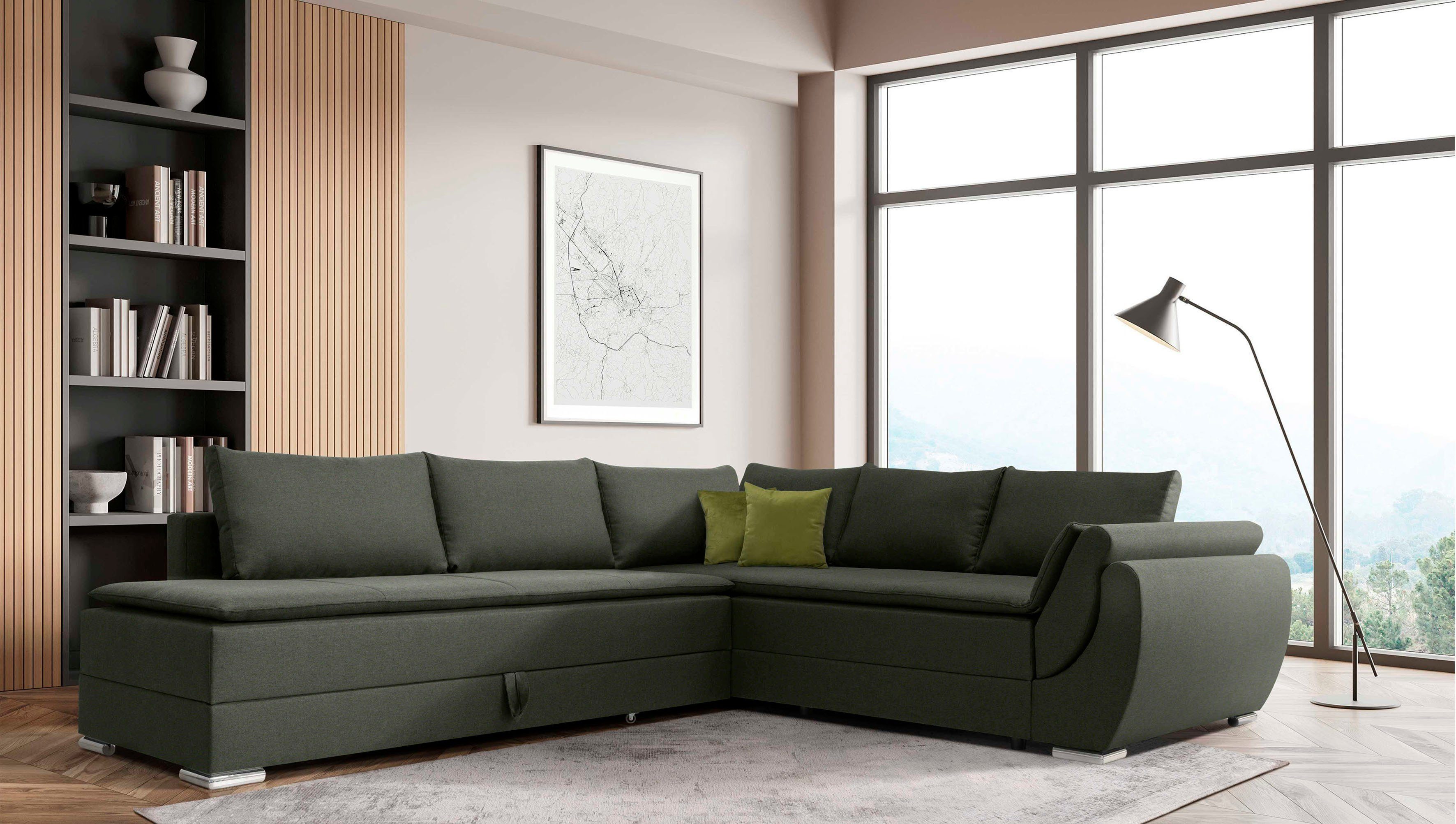 INOSIGN Ecksofa Göteborg, mit Boxspring-Bettfunktion und günstig online kaufen