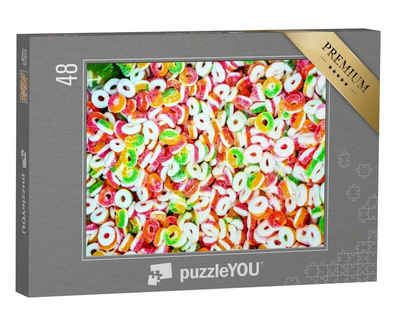 puzzleYOU Puzzle Bunte Gelee-Bonbons, in Zucker paniert, 48 Puzzleteile, puzzleYOU-Kollektionen Candybar, Süßigkeiten, Essen und Trinken