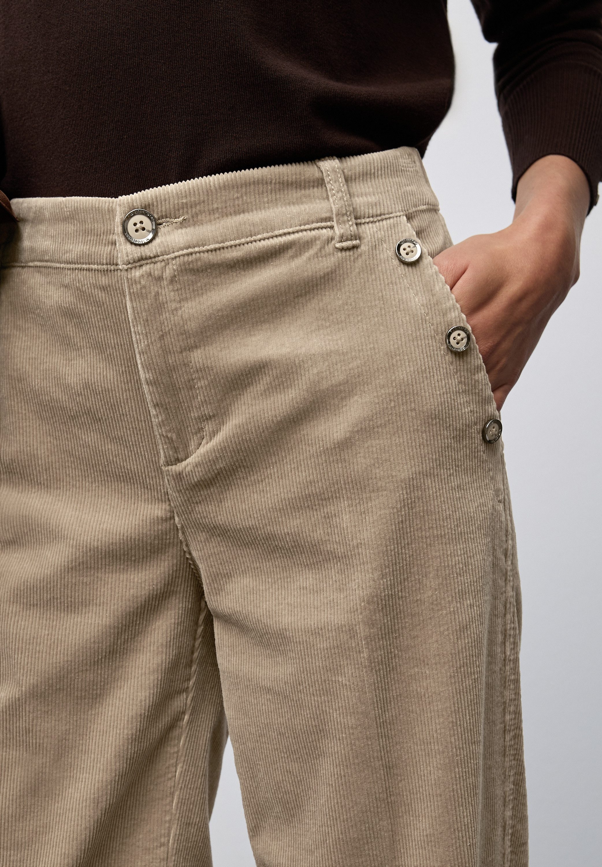 STREET ONE Cordhose Straight Leg, Mid Waist