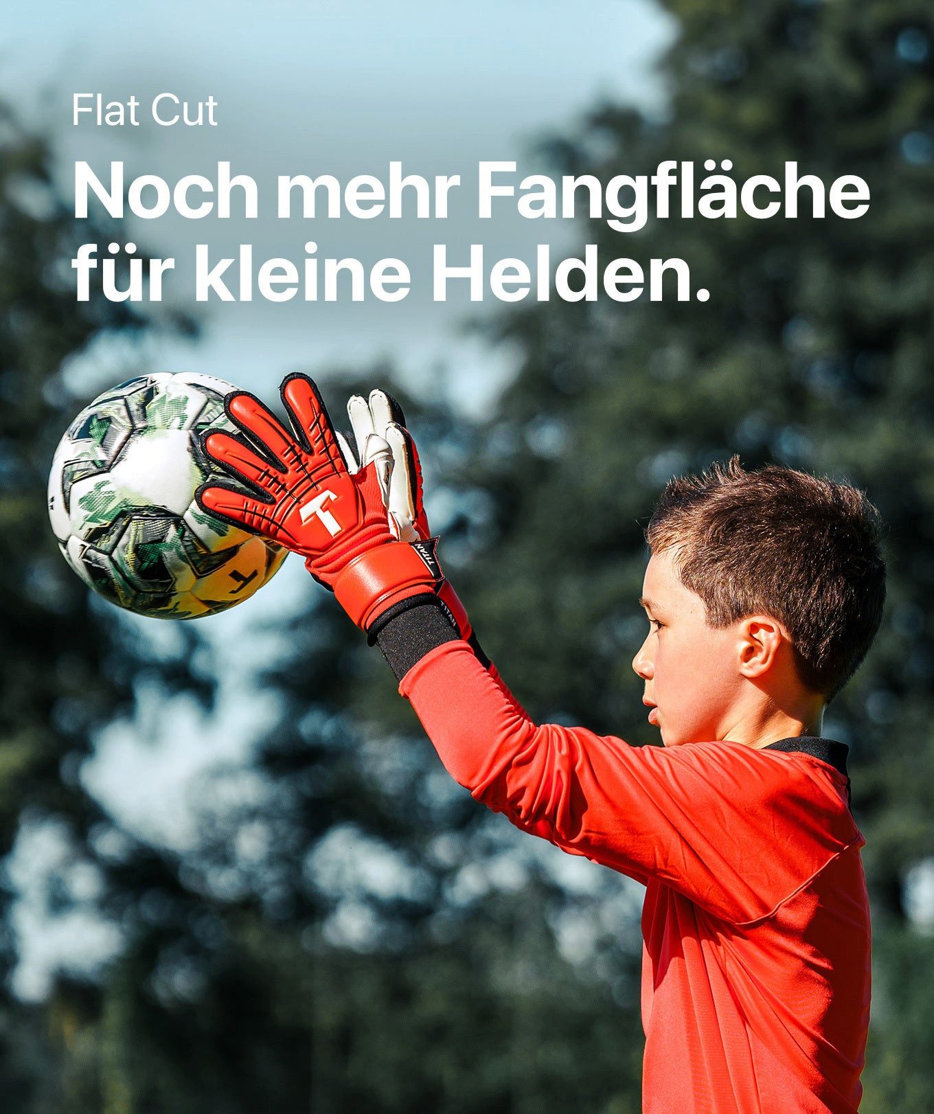 T1TAN Torwarthandschuhe Torwarthandschuhe Kinder Red Beast 3.0