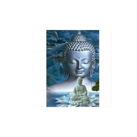 Rötting Design Malen nach Zahlen BASTELIDEE 5d Diamond Painting Set Motiv Budda Wandbild