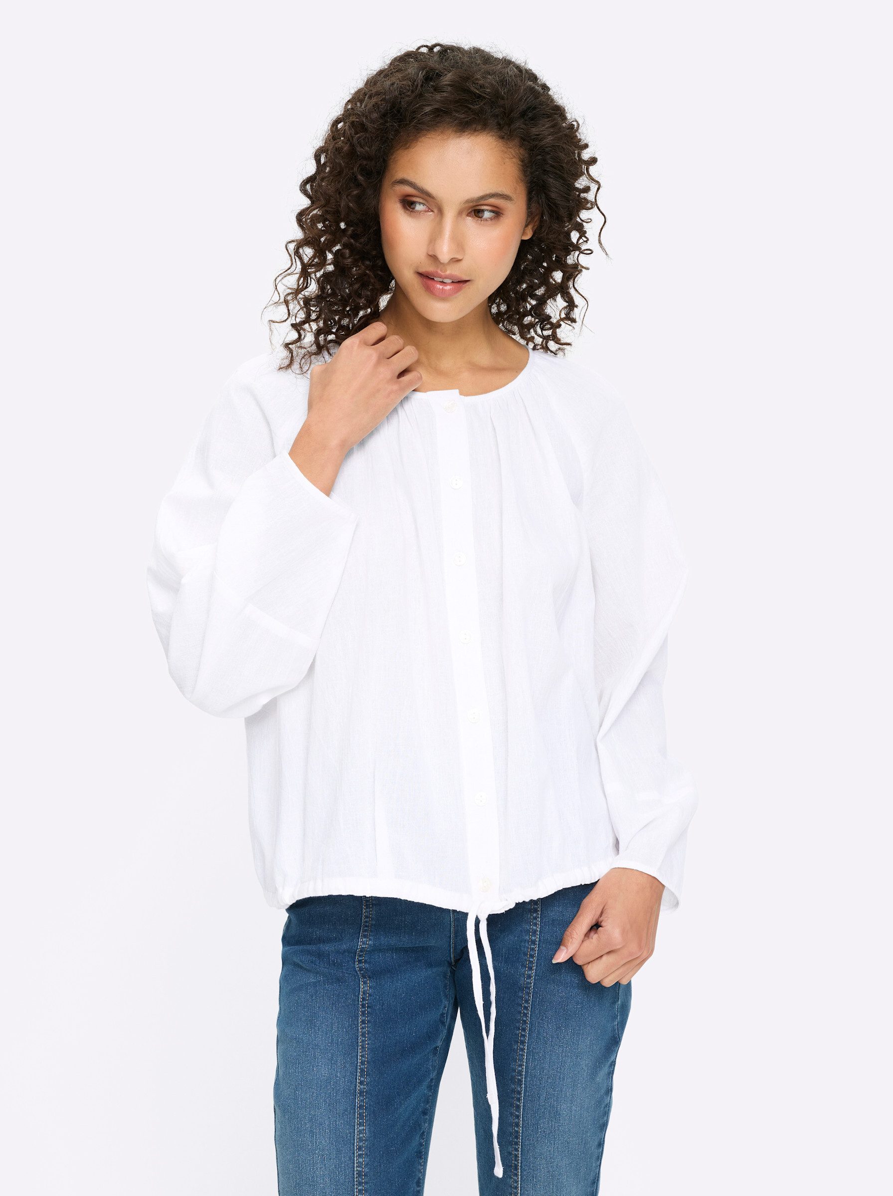Klassische Bluse Bluse Langarm