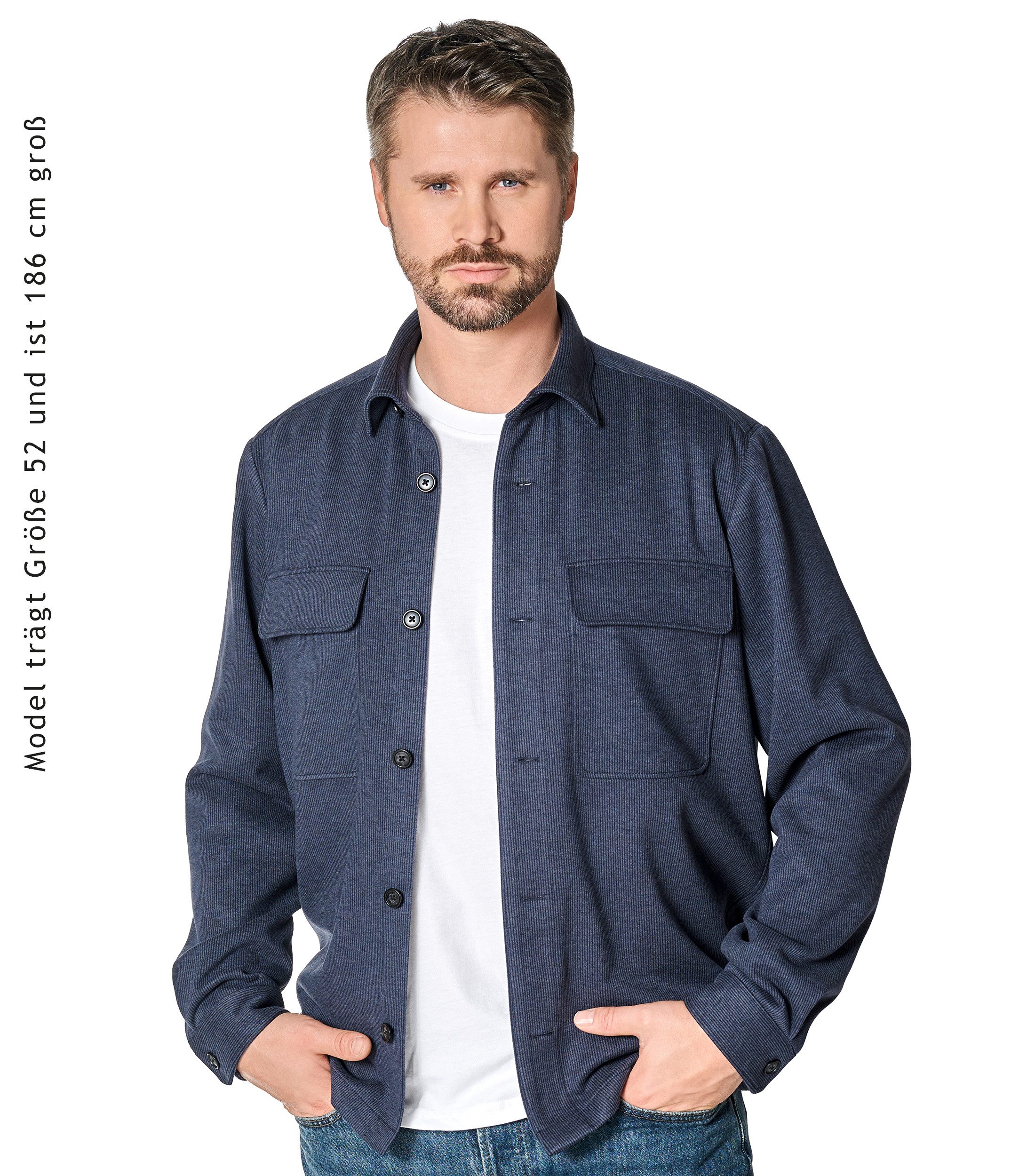 VENTI Langarmhemd VENTI Hemdjacke uni