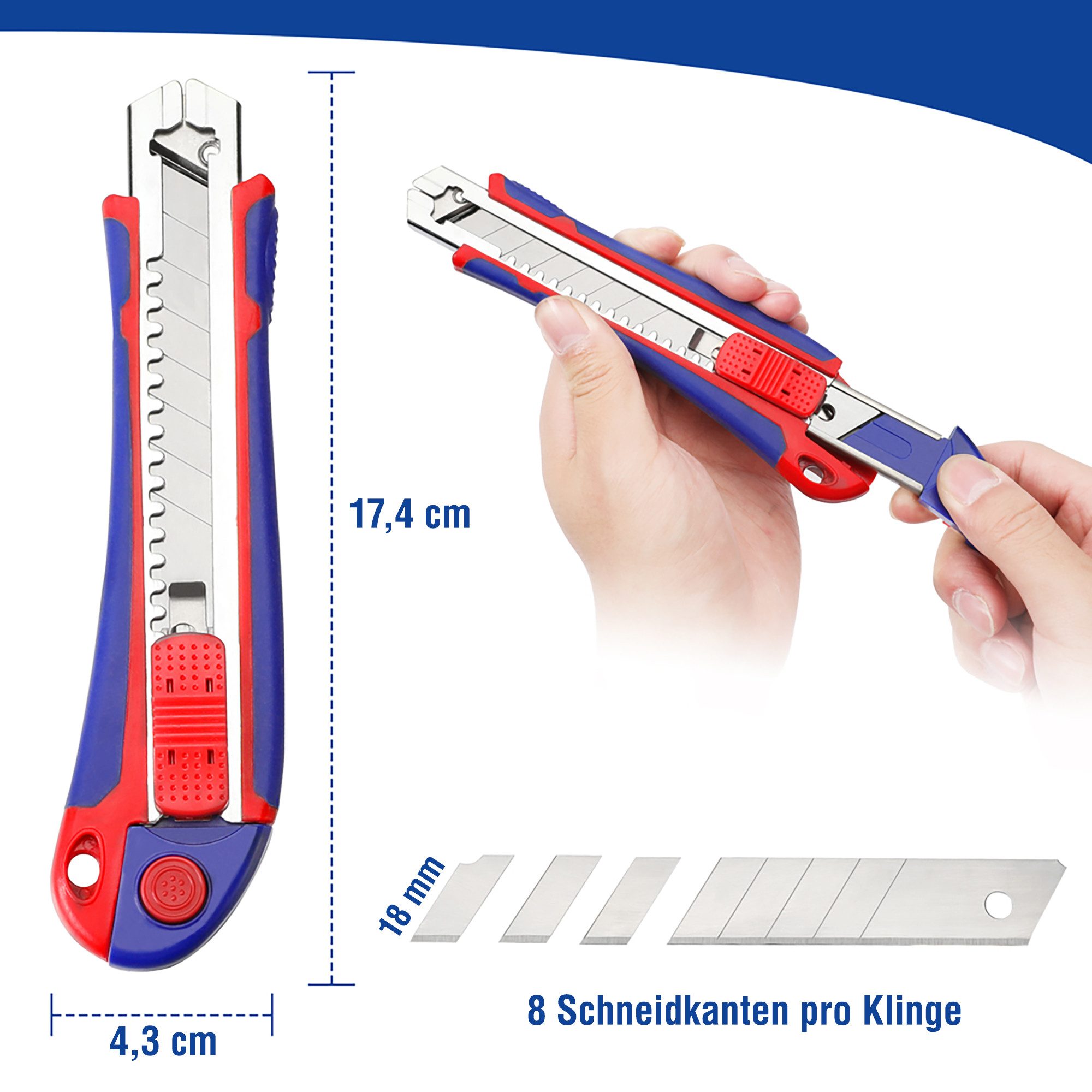 WorkPro Cuttermesser 18mm Mehrzweck Messer mit günstig online kaufen