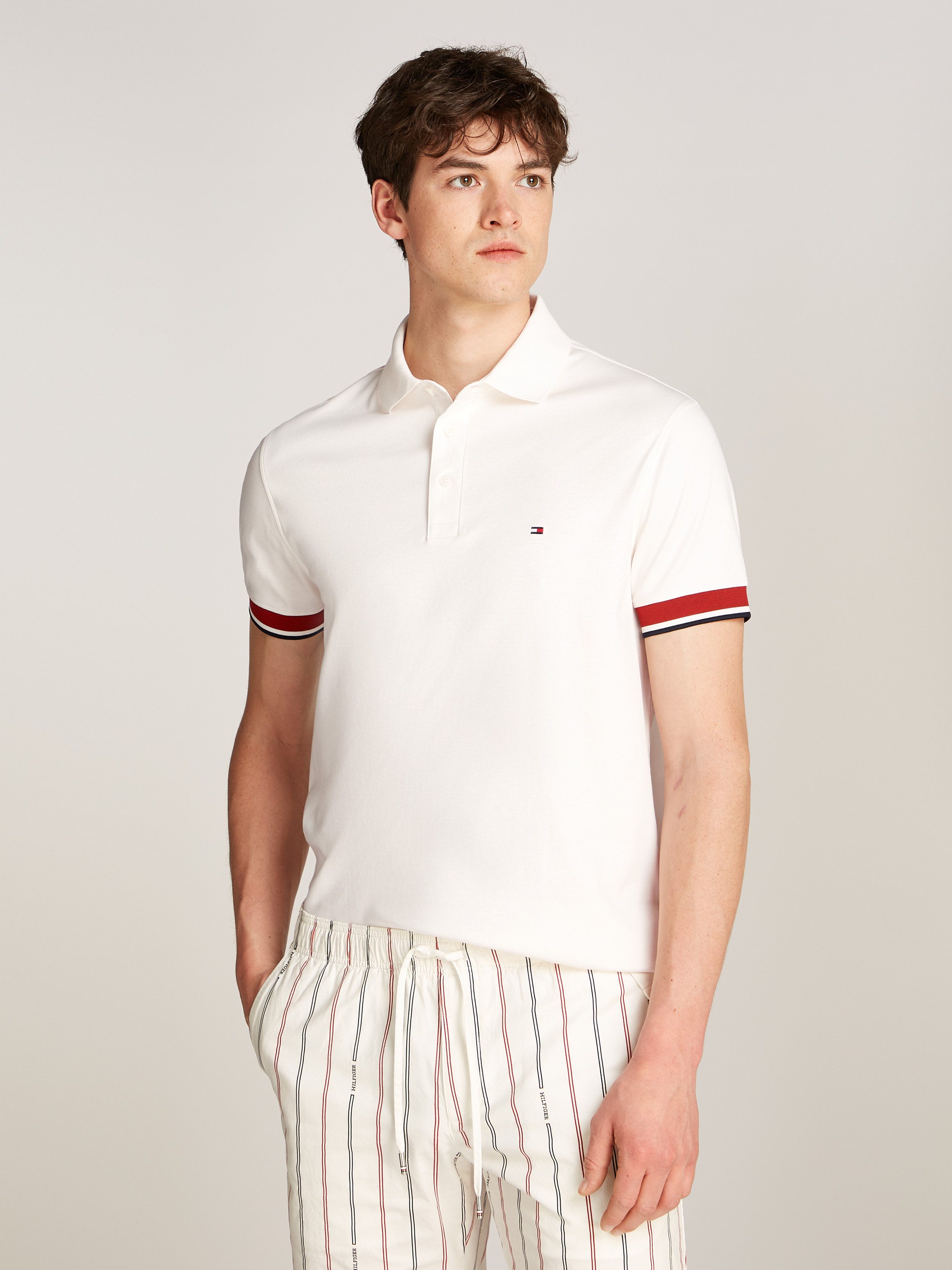 Tommy Hilfiger Poloshirt INTERLOCK SLEEVE DETAIL günstig online kaufen