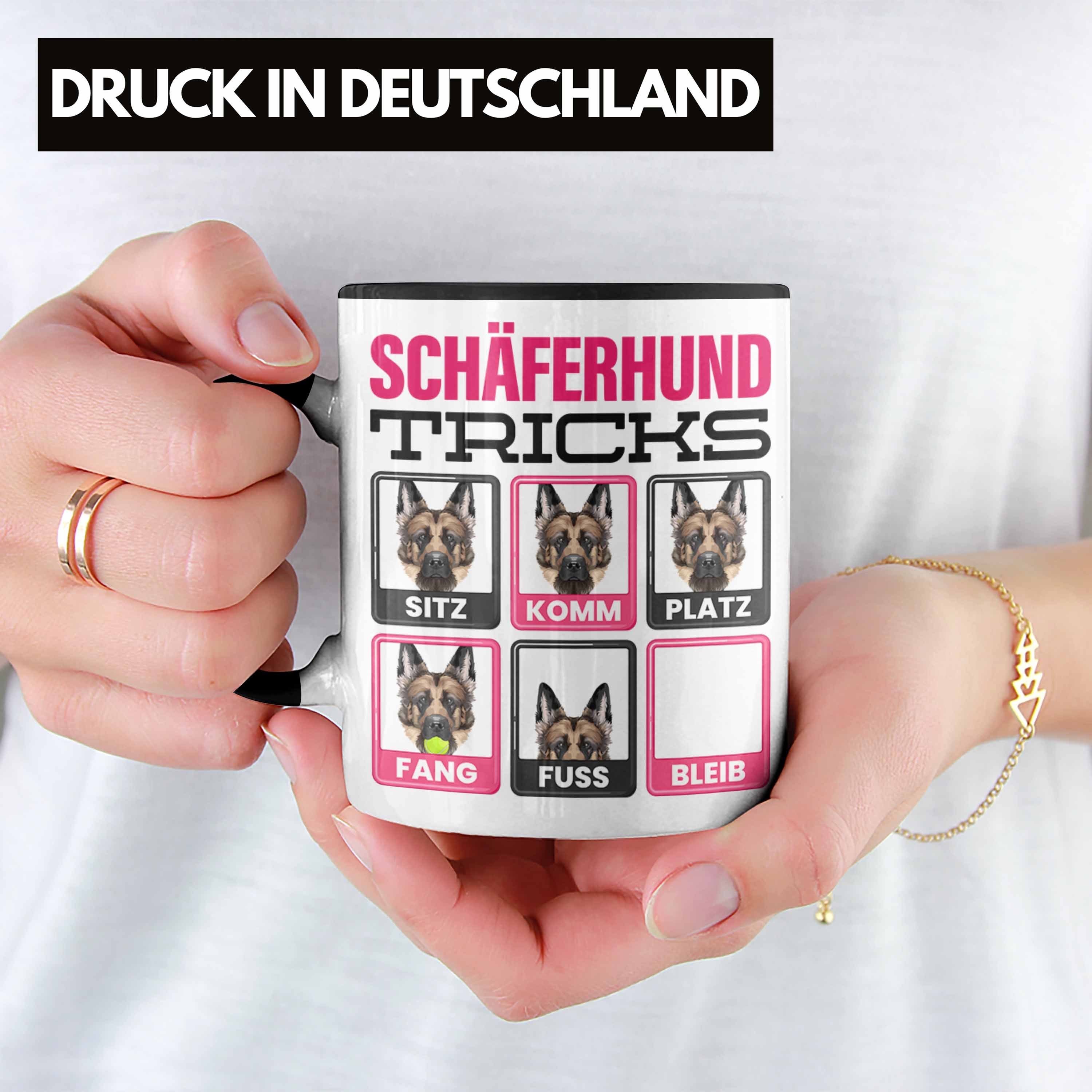 Trendation Tasse Schäferhund Schäf Geschenk Spruch Tasse Schwarz Lustiger Besitzer Geschenkidee